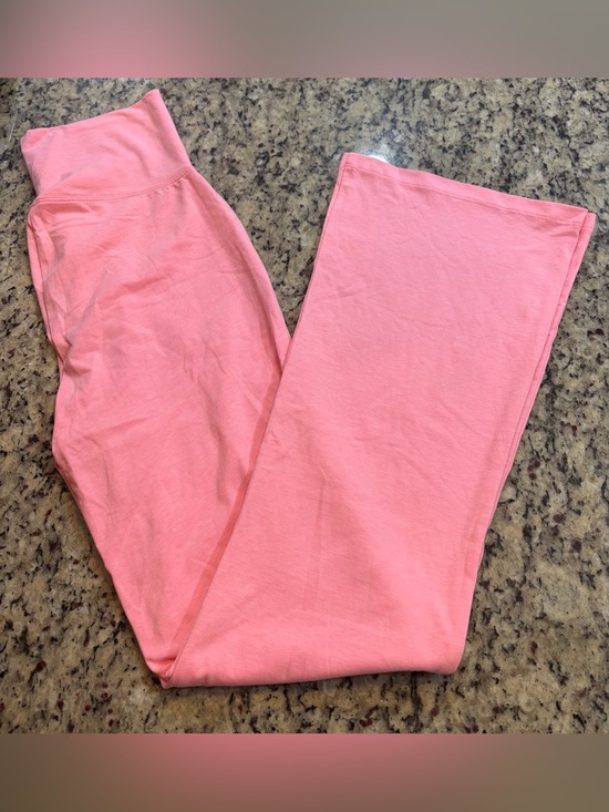 Zenana Outfitters Pants - Zenana Outfitters Hot Pink Flare Leggings with Fold-over Waist
